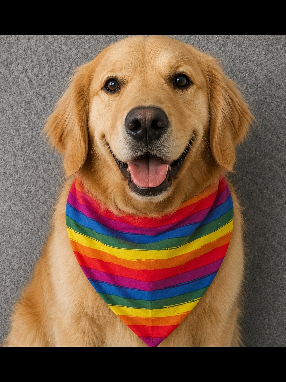 Rainbow Stripe Dog Bandana - Multicolor